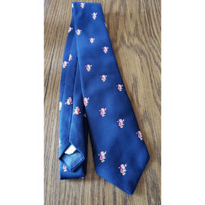 Buckingham Christmas Holiday Blue Santa Claus Necktie Tie